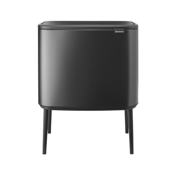 Coș de gunoi gri închis cu senzori de atingere din oțel 36 l Bo Touch Bin – Brabantia-image-3