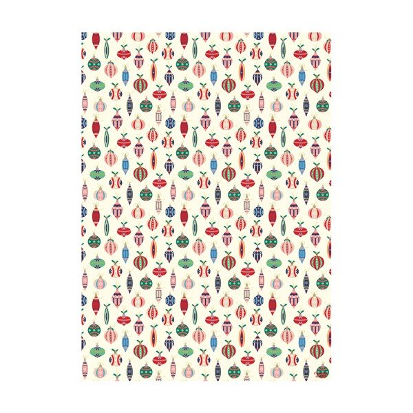 5 coli de hârtie de împachetat eleanor stuart Retro Baubles, 50 x 70 cm-image-1
