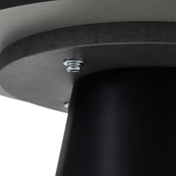 Măsuță de cafea neagră/gri deschis cu blat cu aspect de marmură ø 45 cm Tango – Furnhouse-image-1