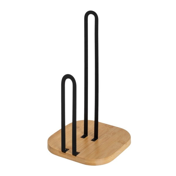 Suport vertical pentru prosoape de bucătărie din hârtie negru-în culoare naturală din metal – Casa Selección