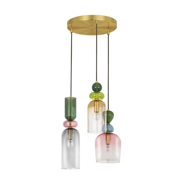 Lustră aurie din sticlă ø 42 cm Murano – Nova Luce