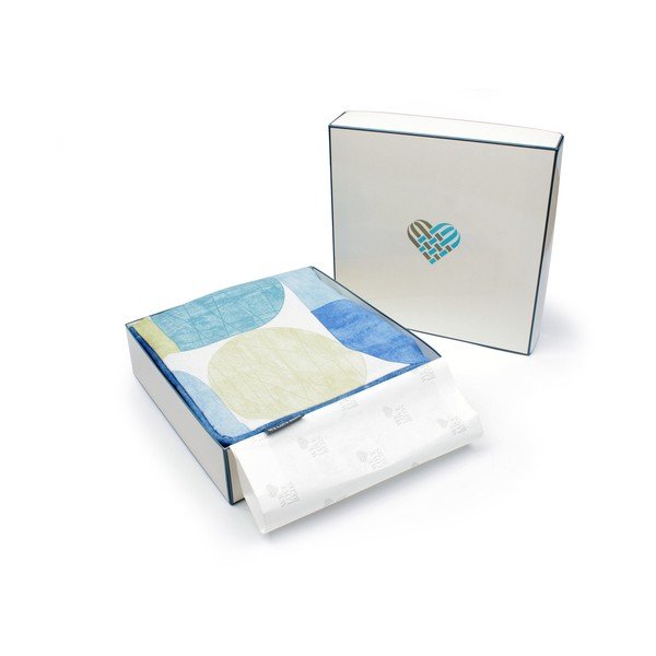 Față de pernă WeLoveBeds Circles, 60 x 60 cm, albastru-image-3