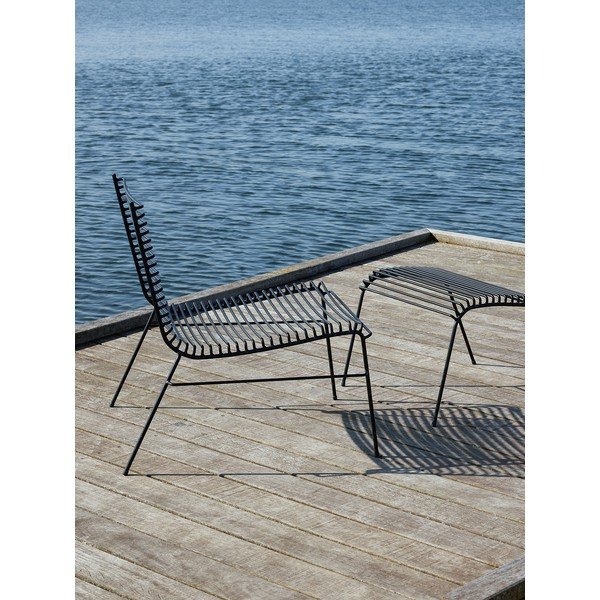 Scaun de grădină negru din metal String – Hübsch-image-4