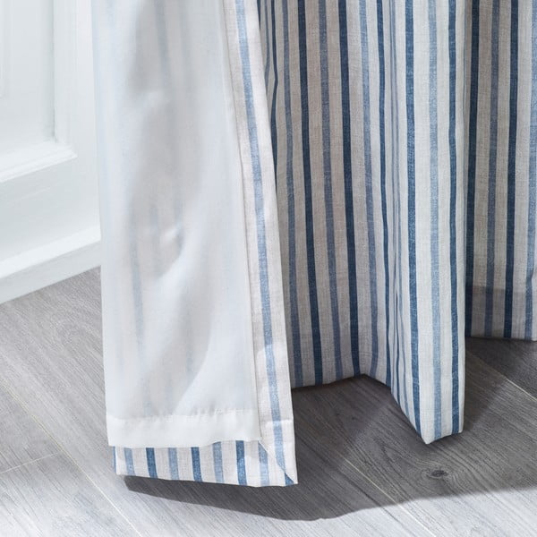 Draperii albastre 2 buc. 229x229 cm Logan Stripe – Catherine Lansfield-image-2