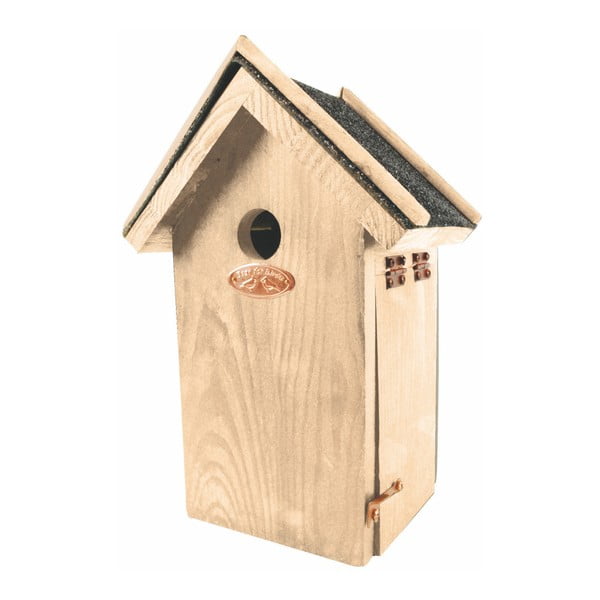 Căsuță din lemn de pin pentru păsări Esschert Design Antik, înălțime 27,4 cm