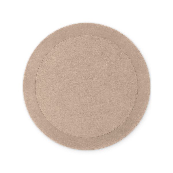 Covor bej țesut manual rotund din amestesc de lână ø 200 cm Kivi – Villeroy&Boch