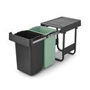 Coș de gunoi verde mentă/gri închis de reciclat/ încorporat din plastic 30 l Sort&Go – Brabantia