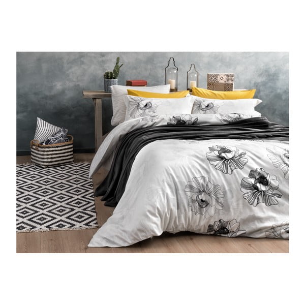 Lenjerie de pat din bumbac satinat Bella Maison Blacky, 200 x 220 cm