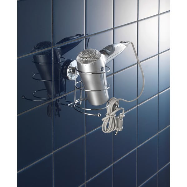 Suport pentru uscător de păr Wenko cu sistem de prindere Vacuum-Loc, până la 33 kg-image-1