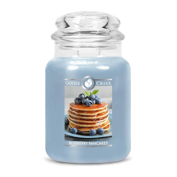 Lumânare parfumată în recipient de sticlă Goose Creek Blueberry Pancakes, 150 de ore de ardere