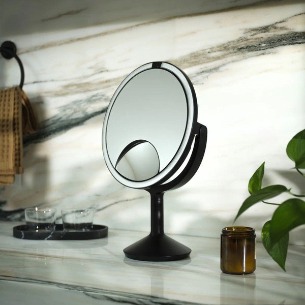 Oglindă cosmetică (mărire 5x/mărire 10x) cu led/de mărire ø 25 cm Trio Max – simplehuman-image-1