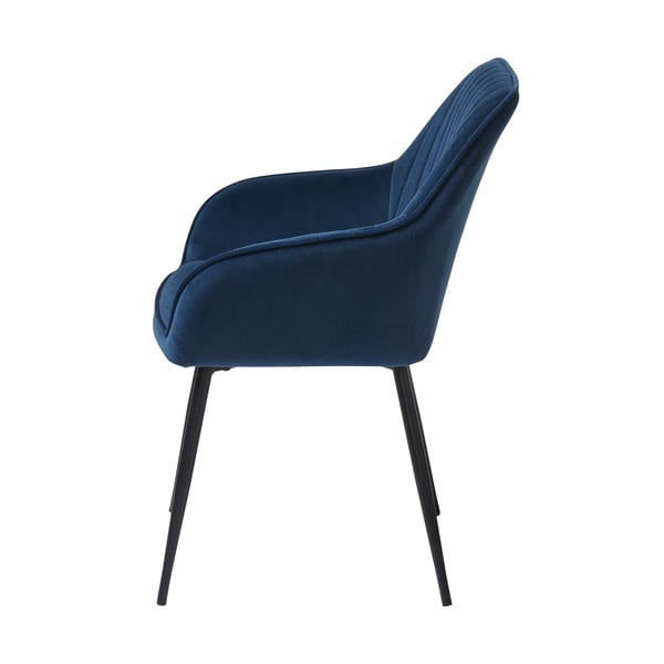 Set de scaune de sufragerie albastru închis cu cotiere 2 buc. tapițat Nolan Stripe – Unique Furniture-image-3