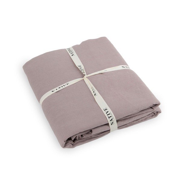 Lenjerie de pat roz prăfuit din in pentru pat dublu 200x200 cm Blush – Native Natural-image-3