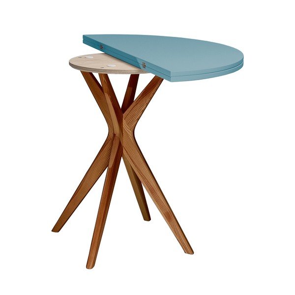 Masă de dining rotundă extensibilă 45x90 cm Jubi – Ragaba-image-3