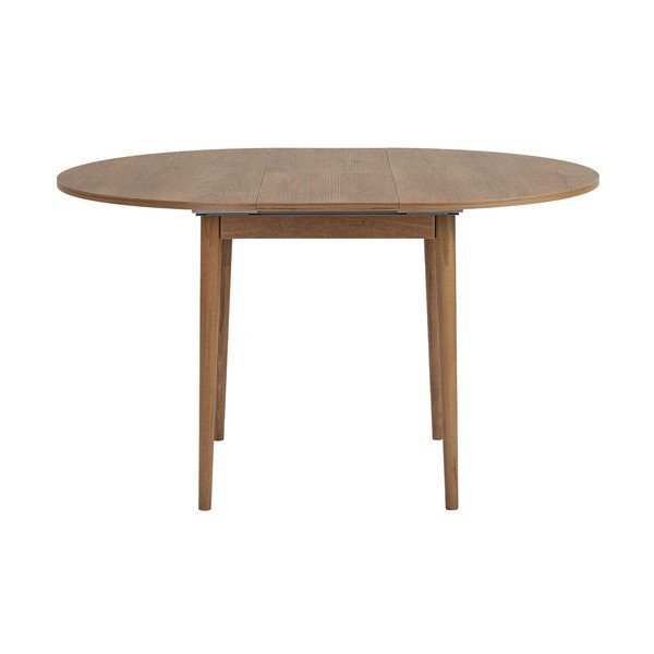 Masă de dining rotundă extensibilă cu aspect de lemn de stejar cu blat suplimentar ø 100 cm Viona – Kalune Design-image-4