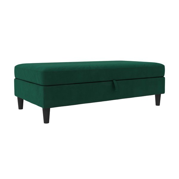 Taburet verde cu tapițerie din catifea Hartford – Støraa-image-2