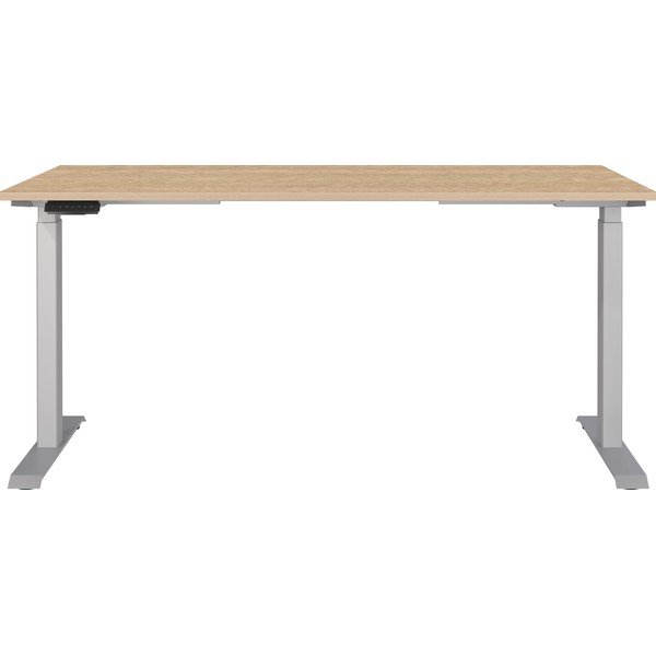 Birou reglabil cu blat cu aspect de lemn de stejar cu înălțime ajustabilă electric 80x160 cm Jet – Germania-image-1