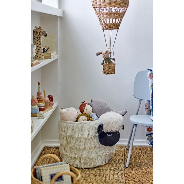 Coș de jucării pentru copii alb din material textil 40x25x30 cm Dolly – Bloomingville Mini-image-2