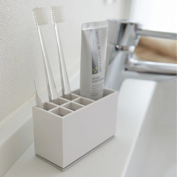 Suport pentru periuțe de dinți YAMAZAKI Mist, alb-image-3