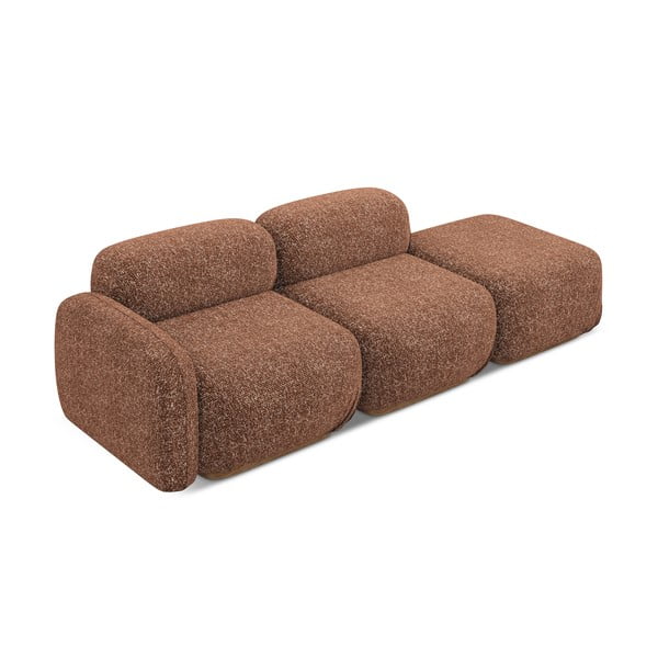 Șezlong modular portocaliu/maro (cu colț pe partea stângă) Ailani – Makamii-image-4