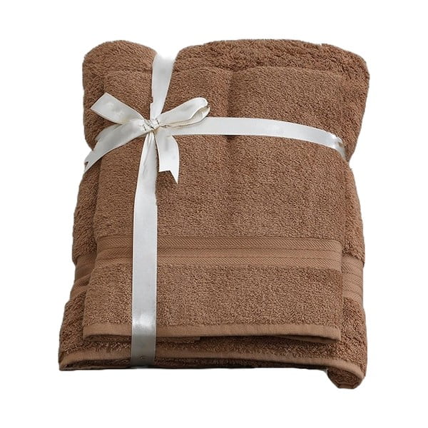 Prosoape de baie maro 2 buc. din bumbac din frotir – Foutastic