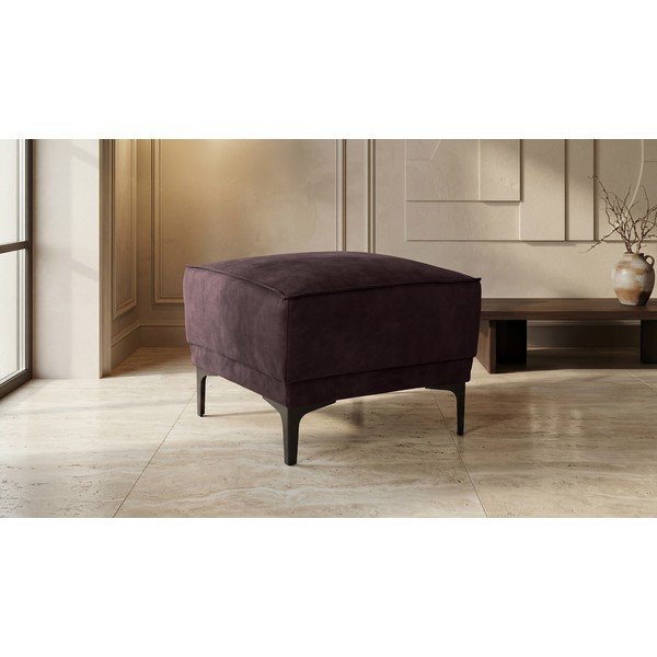 Taburet maro cu tapițerie din imitație de piele Copenhagen – Scandic-image-1