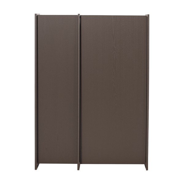 Dulap maro închis cu aspect de lemn de frasin 102x140x44 cm Brock – WOOOD-image-2