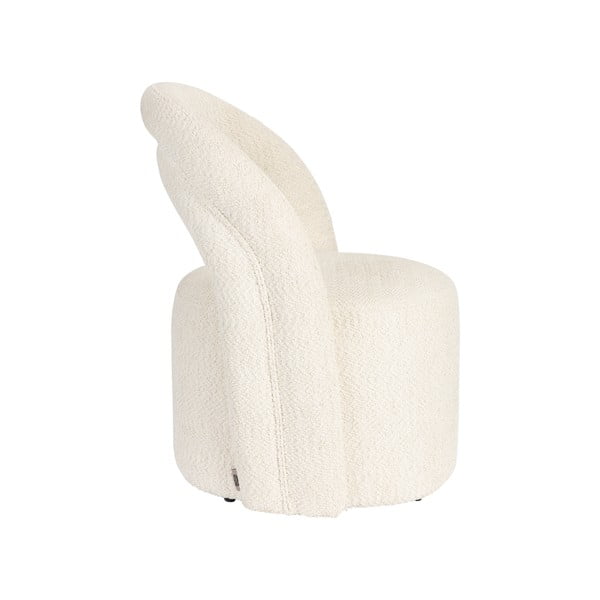 Fotoliu crem pivotant cu tapițerie din țesătură bouclé Seina – Dutchbone-image-3