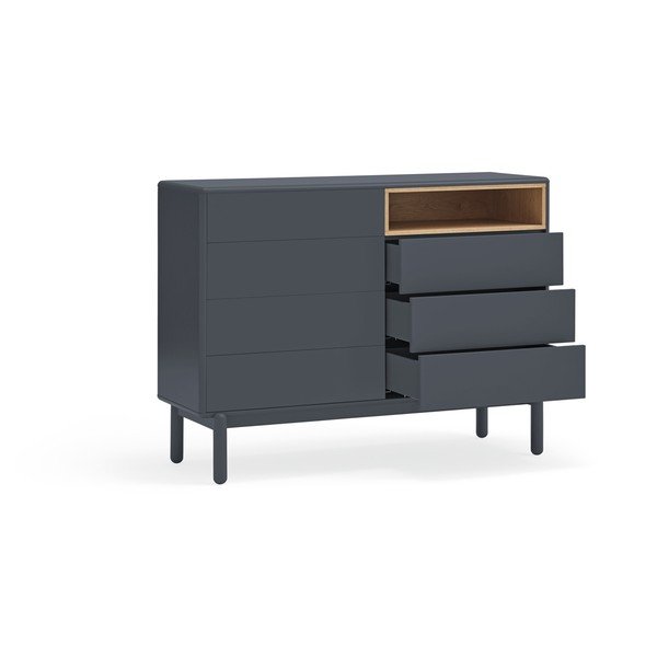 Comodă joasă de culoare gri închis 120x90 cm Corvo - Teulat-image-3