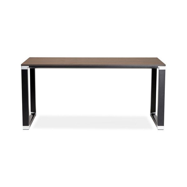 Birou cu blat cu aspect de lemn de nuc Kokoon Warner, negru-image-3
