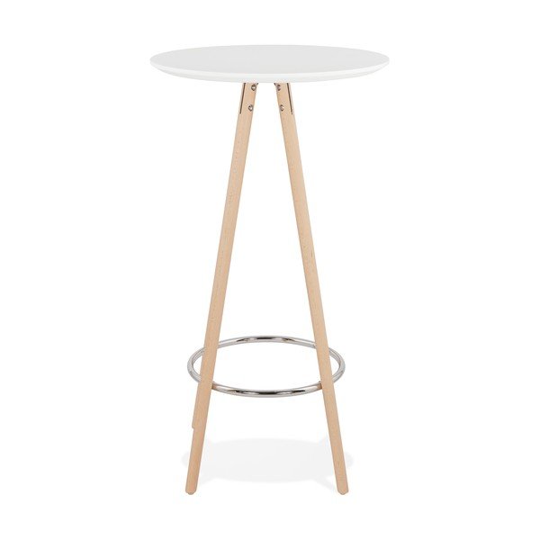 Masă de bar Kokoon Deboo, înălțime 110 cm, alb-image-1