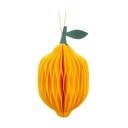 Ornament de Crăciun lucrat manual din hârtie ø 6 cm Lemon Honeycomb – Sass & Belle