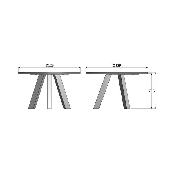 Masă din lemn de stejar De Eekhoorn Rhonda, Ø 129 cm-image-2