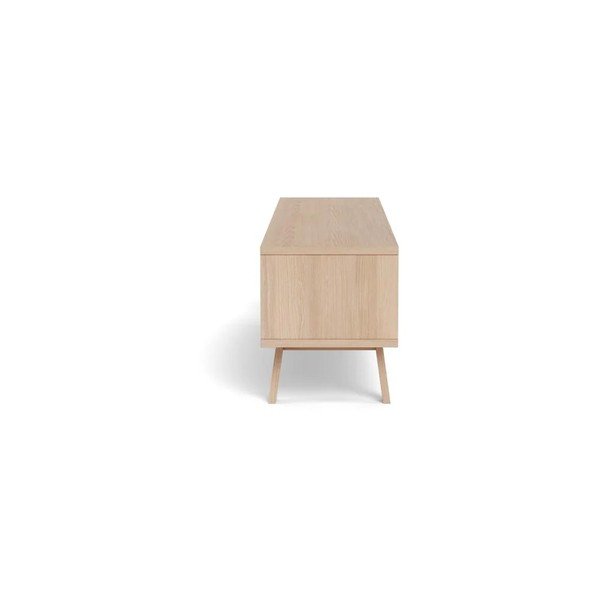 Comodă TV în culoare naturală deschisă furniruită 180x50x40 cm Lamberth – Actona-image-4
