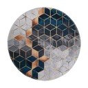 Covor alb/în culoarea petrolului lavabil rotund ø 120 cm – Vitaus