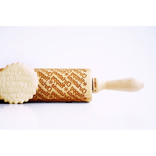 Sucitor din lemn cu detalii de Crăciun în relief Valek Happy Christmass-image-2