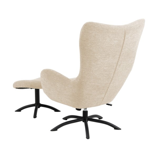 Set fotoliu și taburet Actona Talgarth, alb - crem-image-3