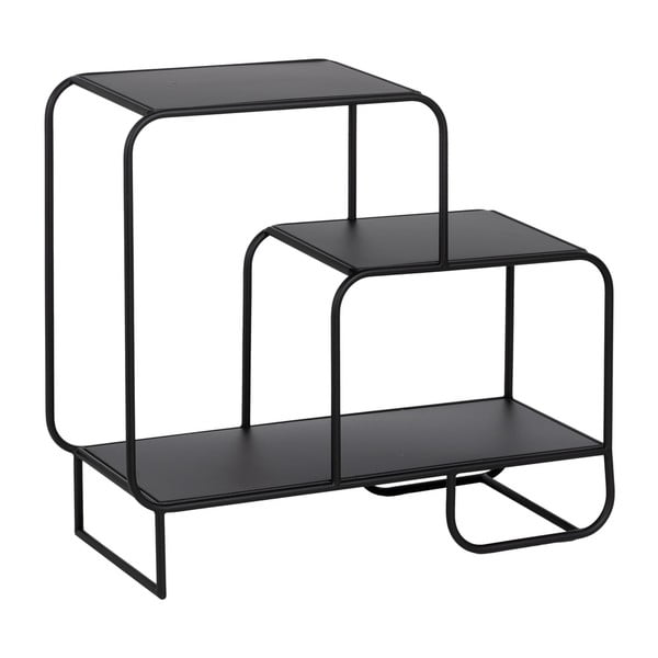 Etajeră neagră din metal 72x68 cm Sleco – Ixia