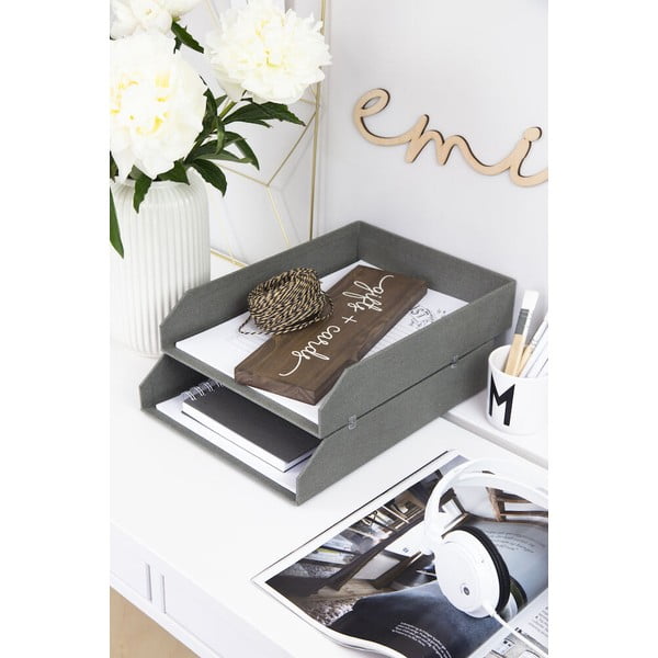 Organizatoare pentru documente 2 buc. din carton Hakan – Bigso Box of Sweden-image-1