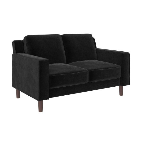 Canapea neagră cu tapițerie din catifea 83 cm Brynn – Støraa-image-2