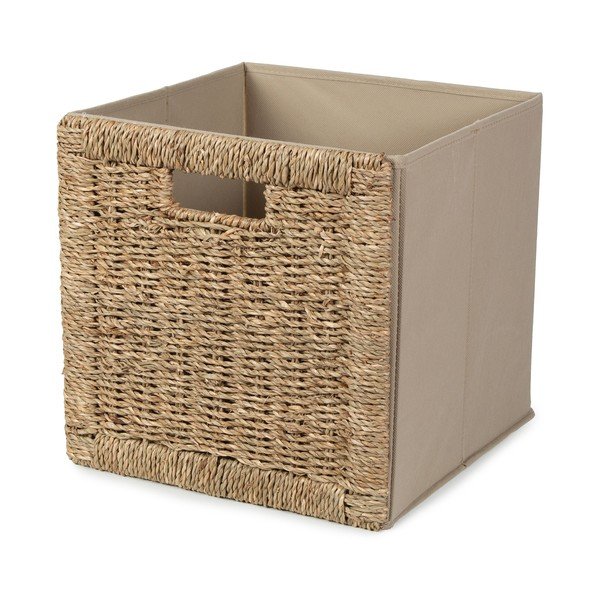 Cutie de depozitare în culoare naturală din iarbă-de-mare 30x30x30 cm – Compactor-image-1