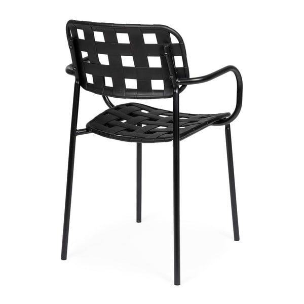 Scaune de grădină negre 4 buc. din metal Clover   – Bizzotto-image-3