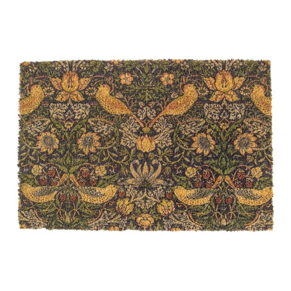 Covoraș de intrare din fibre de nucă de cocos 60x90 cm William Morris Strawberry Thief – Artsy Doormats
