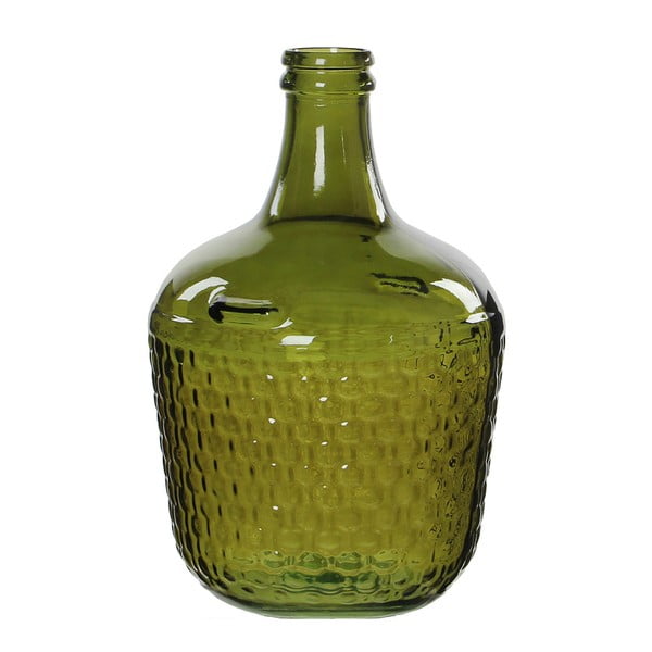 Vază din sticlă Mica Diego, 42 x 27 cm, verde