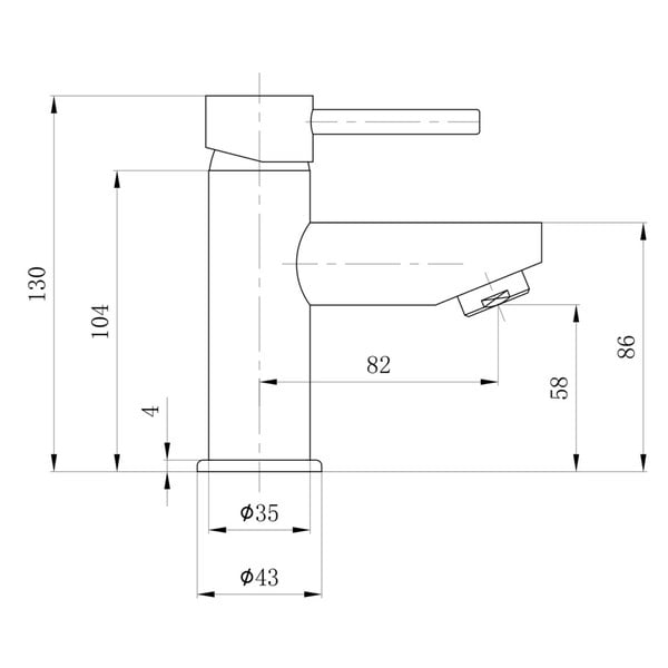 Baterie argintiu-lucios pentru chiuvetă înaltă Small – Sapho-image-2