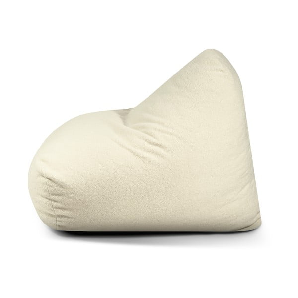 Fotoliu bean bag gri deschis cu tapițerie din țesătură bouclé Snug 100 – SLOWDOWN-image-2