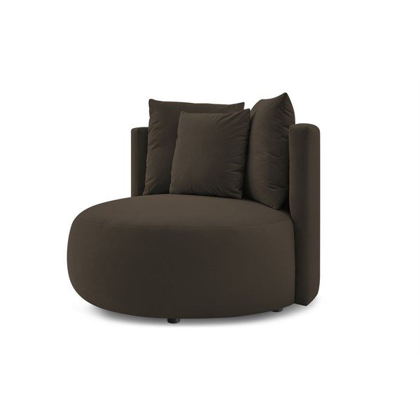 Fotoliu maro cu tapițerie din catifea Cesar – Bobochic Paris