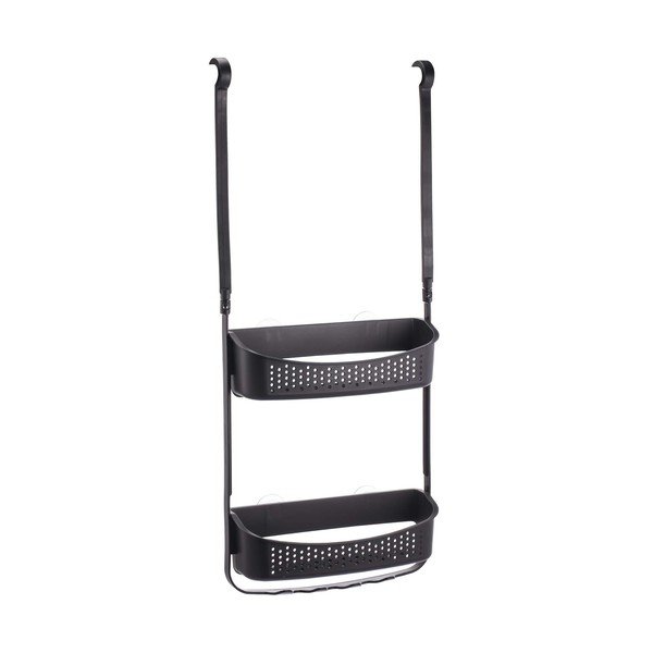 Raft pentru baie negru mat de agățat din plastic Vesper – douceur d'intérieur-image-3