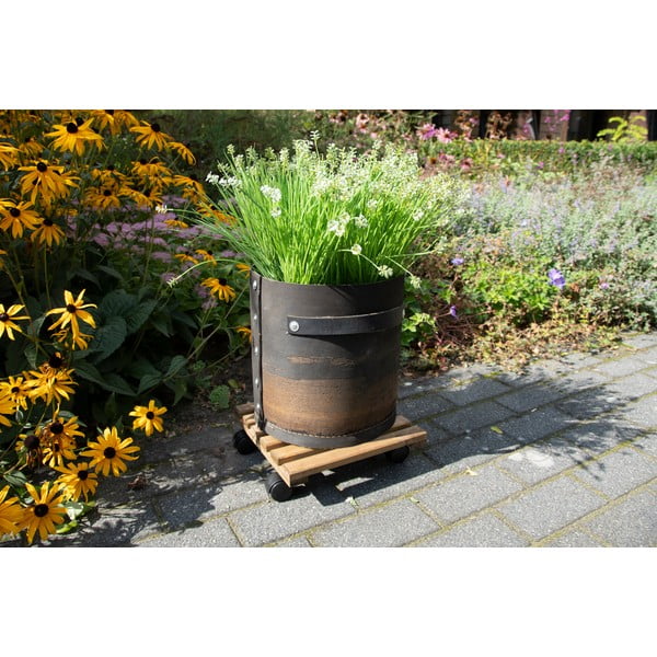 Bază mobilă pentru ghiveci din lemn (înălțime 8 cm) Indoor & Outdoor – Esschert Design-image-1