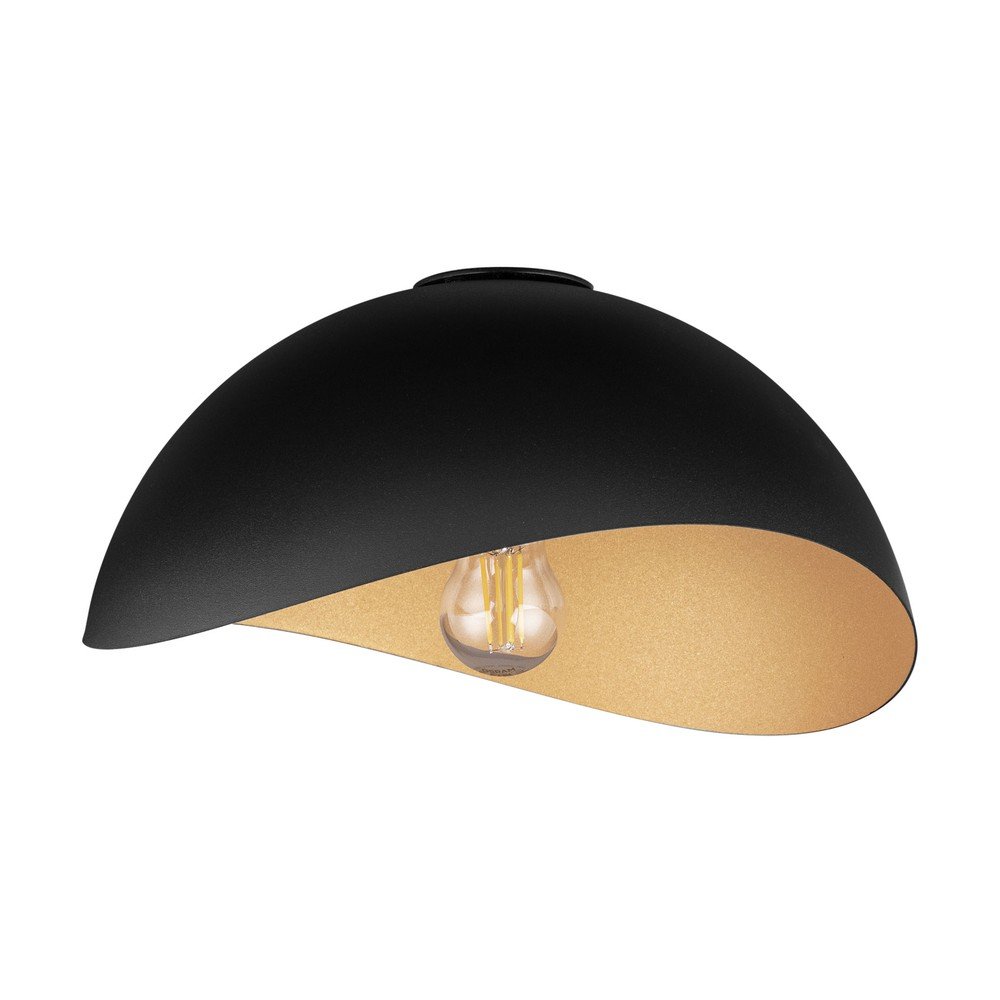 Plafoniera negru-mat/aurie din metal Opsi – Nova Luce